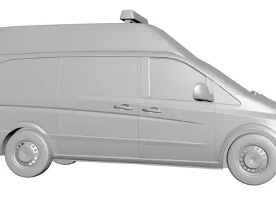 Small ambulance car 3D model