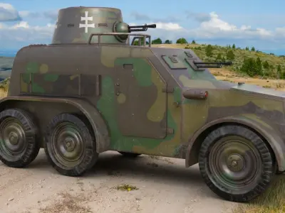 OA vz 30 Armoured Car Slowak Mental Ray 3D model