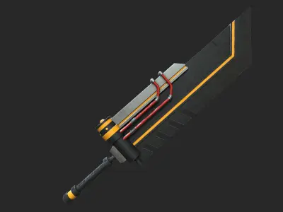 SCI FI WEAPON STYLIZED PACK 3d model Low-poly 3D model