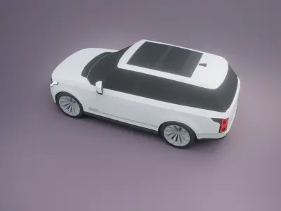 Range Rover 2020 low poly 3D model model Low-poly 3D model