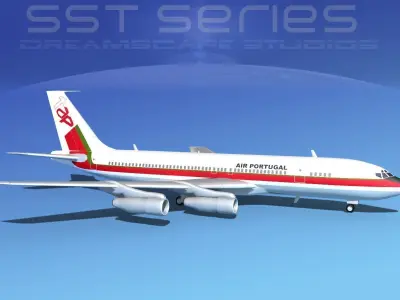 Boeing 707-320 SS Air Portugal 3D model