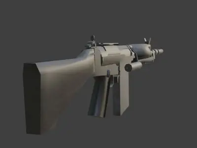 weapon fal Low-poly 3D model
