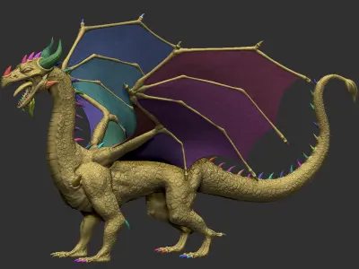 Character - Dragon Low-poly 3D model