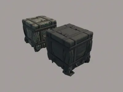 Supply Air Drop Low-poly 3D model