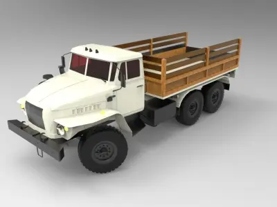 Ural-4320 General Purpose Truck 3D model