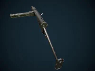 STEN Mk II - WW2 British Submachine Gun PBR Low-poly 3D model Low-poly 3D model