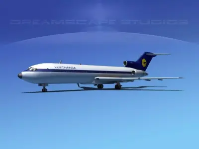 Boeing 727-200 Lufthansa 2 3D model