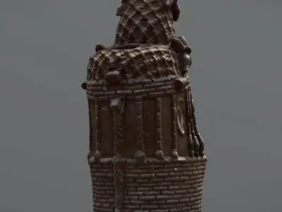 Commemorative head of Queen Mother Low-poly 3D model