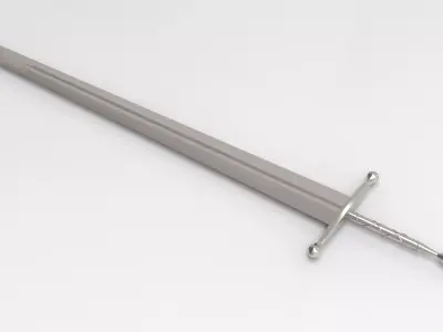 Executioners sword Low-poly 3D model