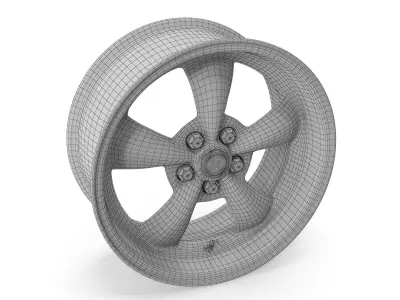 American Racing Torque Thrust II Wheel 17X7 Chrome 1965-1973TS 3D model