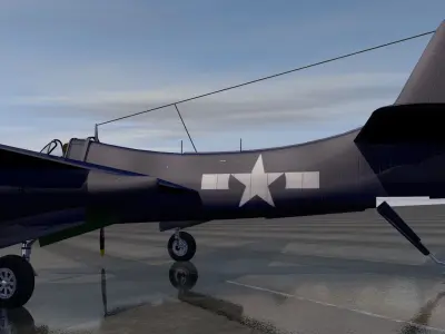 Grumman F7F-1 Tigercat 3D model