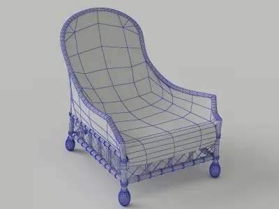 Lounge chair 3D model 6