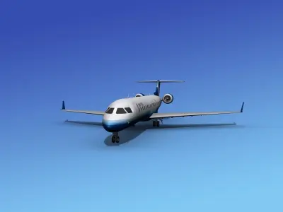 Bombardier CRJ700 United Express 2 3D model