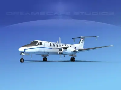 Beechcraft C-12J Huron USAF 3D model