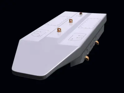 Three-missile launcher 3D model