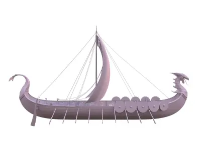 Drakkar Viking Ship 3D model