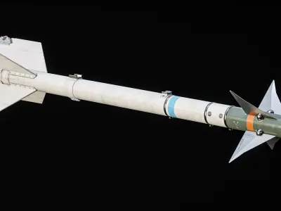 AIM-9L Sidewinder Missile PBR 3D model