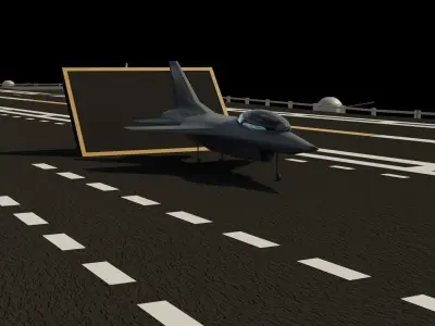 Aircraft Carrier Low-poly 3D model