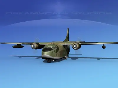 Fairchild C-123B Provider USAF 5 3D model