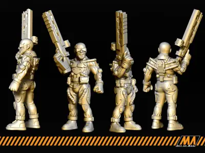 Transhumans 3D print model