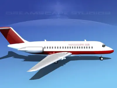 Douglas DC-9-20 Mississippi Air 3D model