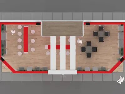 Exhibition Stand - ST0047 3D model