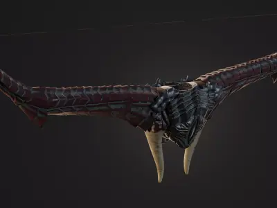 Dragon Slayer Bow Low-poly 3D model
