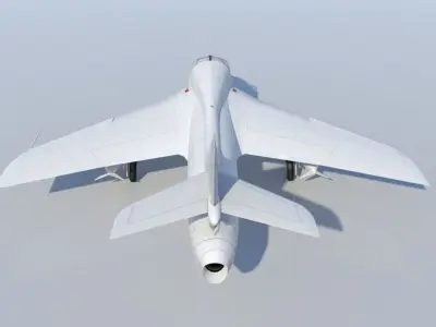 Hawker Hunter T8 static Low-poly 3D model