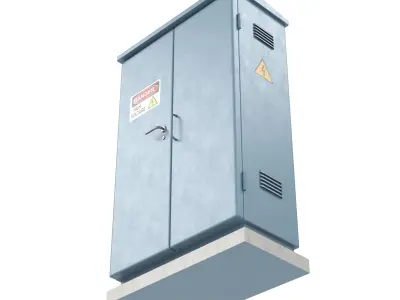Electric Box Low-poly 3D model
