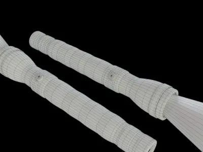 Security Flashlight 3D Model Free 3D model