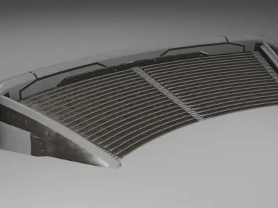 Amphitheatre radiator grille Low-poly 3D model