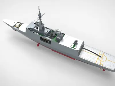 Frigate French 3D model
