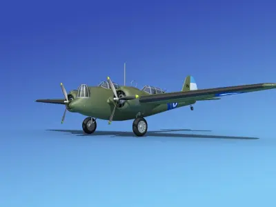 Martin B-10 Argentina 3D model