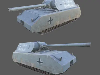 WW2 Maus Tank Free low-poly 3D model