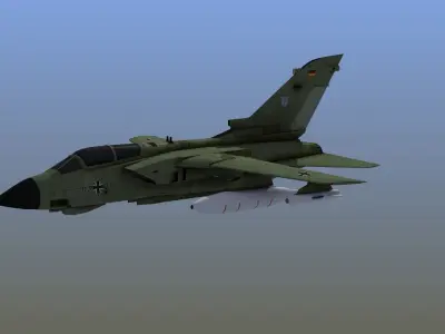 Tornado Strike Aircraft Low-poly 3D model