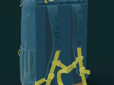 3D backpack model Low-poly 3D model