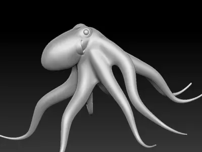 3D OCTOPUS LOWPOLY Low-poly 3D model