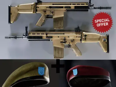 US Military assets   Low-poly 3D model