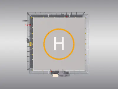 Square Heliport 3D model