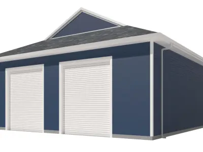 Garage-007 Low Poly 3D model