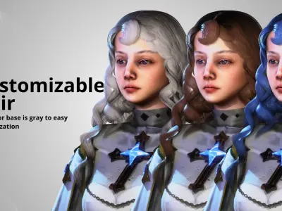 White Priest  - GameReady Low-poly 3D model