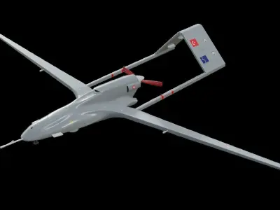 Bayraktar TB2 Low-poly 3D model