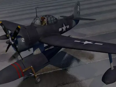 Curtiss SC-1 Seahawk 3D model