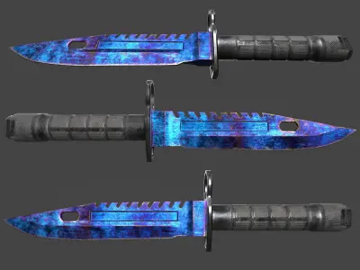 M9 bayonet - 5 skins - VideoGame ready Low-poly 3D model