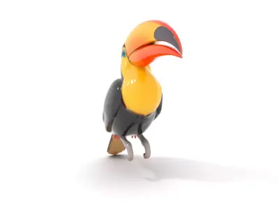 Colorful Toucan model pack Low-poly 3D model