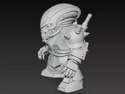 Alien Xenomorph Gundam Mode 3D print model