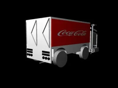 Coca-Cola truck Low-poly 3D model