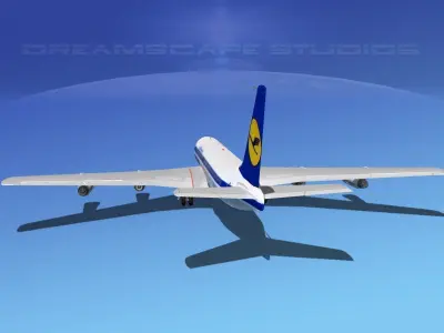 Boeing 707 Lufthansa 3D model