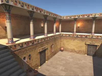 Temple of the Pharaoh VR Low-poly 3D model