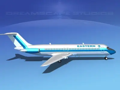 Douglas DC-9-30 Eastern 2 3D model